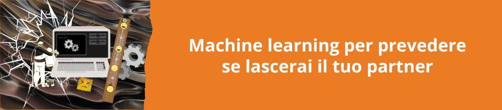 Immagine con link ad articoli su temi simili. L'illustrazione di una coppia, una metro per misurare la felicitÃ , un computer e dei segni di rottura rimanda all'articolo intitolato: Machine learning per prevedere se lascerai il tuo partner
