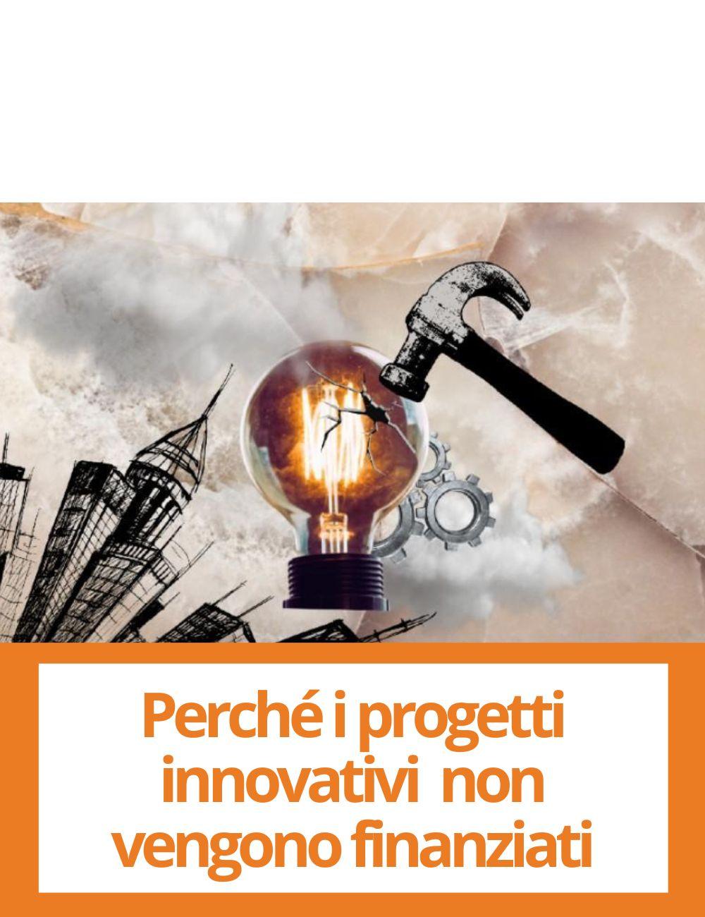 Immagine con link ad articoli su temi simili. L'immagine di una lampadina rotta da un martello rimanda all'articolo intitolato: Perche' i progetti innovativi di ricerca e sviluppo non vengono finanziati