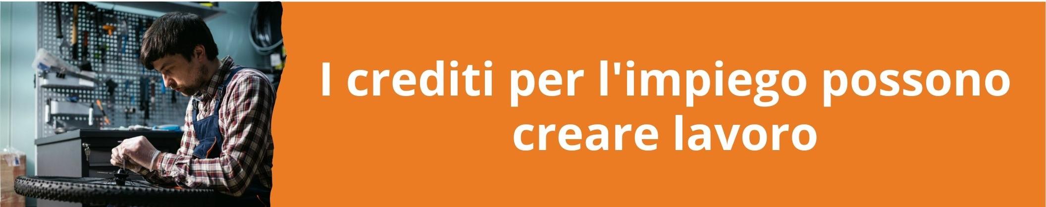 Immagine con link ad articoli su temi simili. L'immagine di un uomo che sta lavorando rimanda all'articolo intitolato: I crediti per l'impiego possono creare lavoro