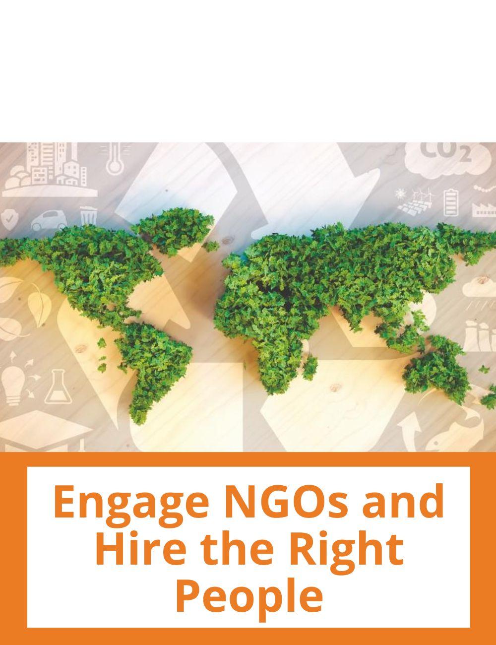  Link to related stories. Image: a world map covered with trees. Story headline: CSR and Subsidiaries: Engage NGOs and Hire the Right People 