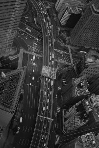 Aerial highway view