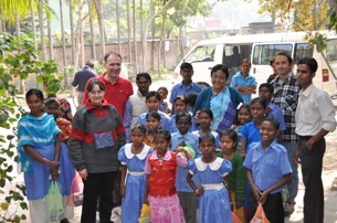 Andrea with children