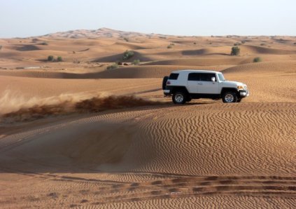 Jeep in the desert
