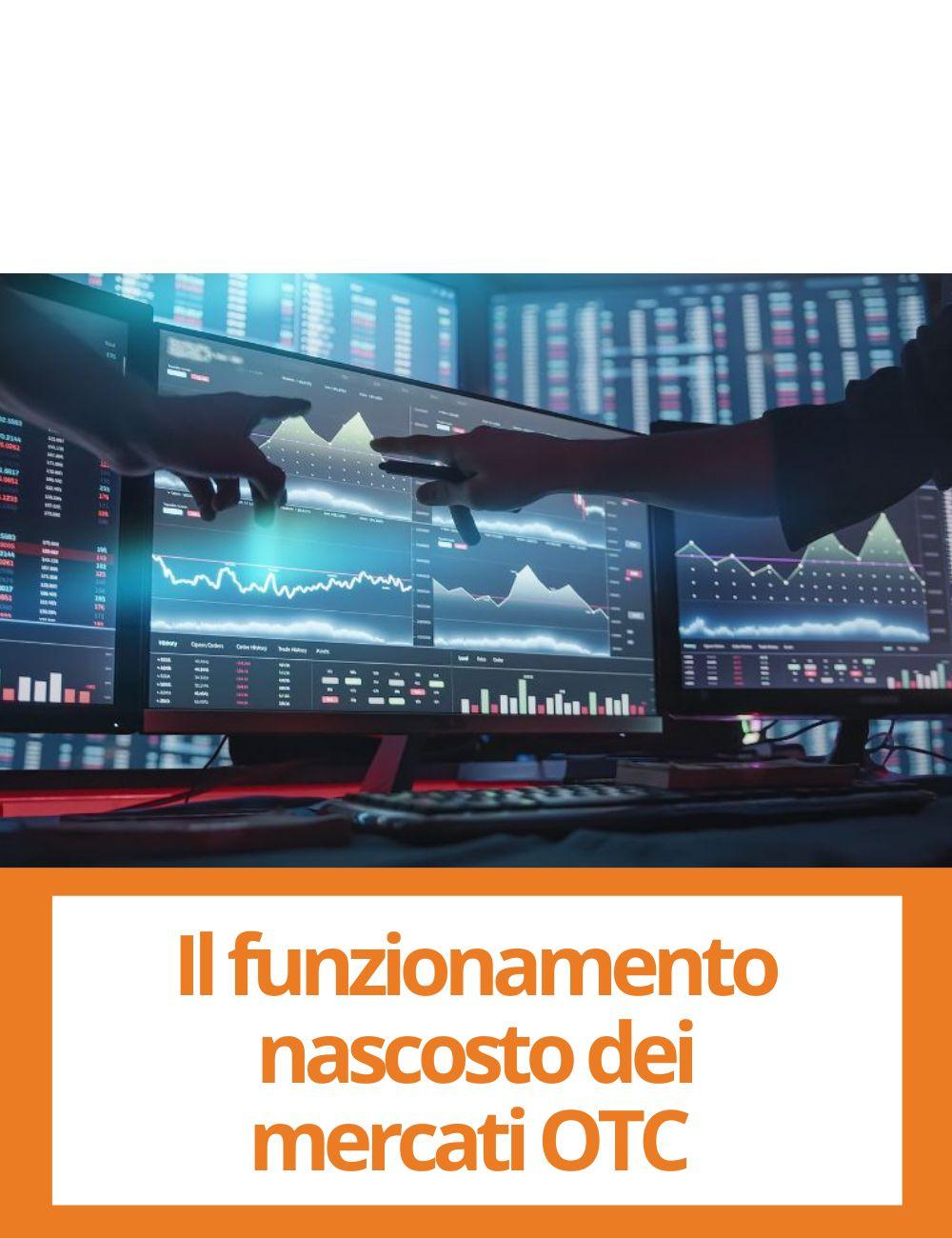 Immagine con link ad articoli su temi simili. L'immagine di computer e grafici rimanda all'articolo intitolato: Il funzionamento nascosto dei mercati OTC