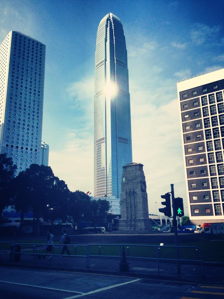 Skyscraper with reflection of sun