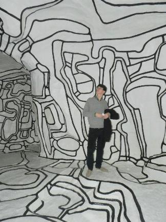 Student in museum