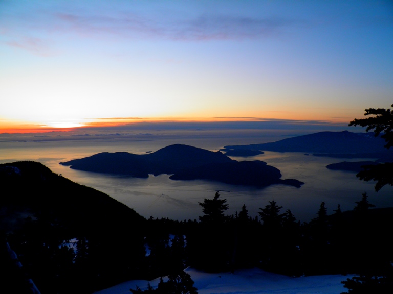 Sunset and islands