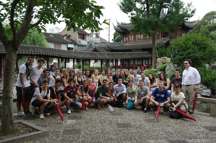 Group in garden