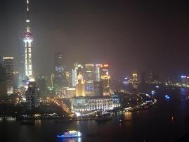 Shanghai downtown at night