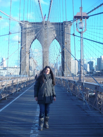 Student on bridge