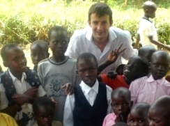 Federico with children from Kalongo