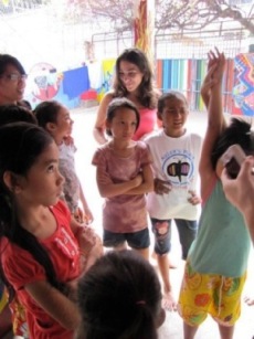 Students answering questions