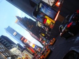 Times Square at twilight
