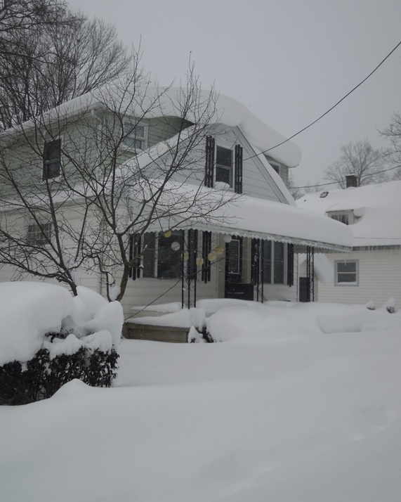 Snow covered house