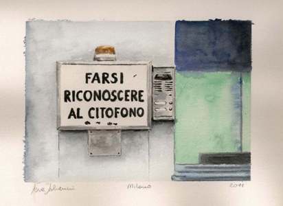 Intercom watercolor painting