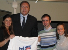 Dino Meneghin and Rabio Bocconi reporters