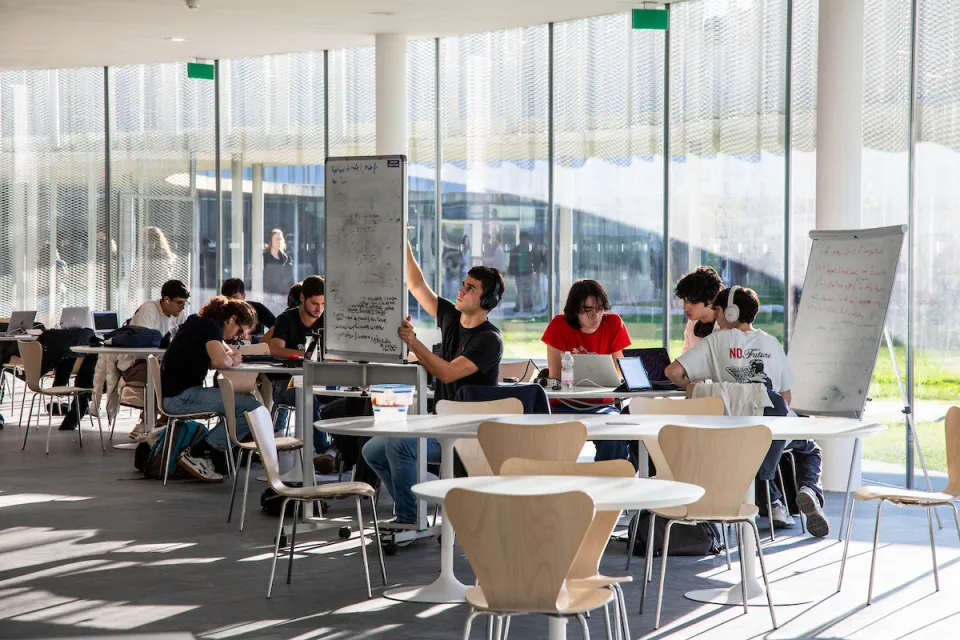 Momento di studio di gruppo in Residenza Castiglioni.