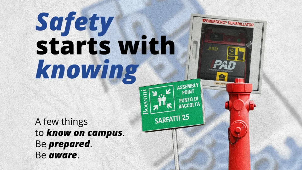 Safety starts with knowing   A few things to know on campus.  Be prepared. Be aware.
