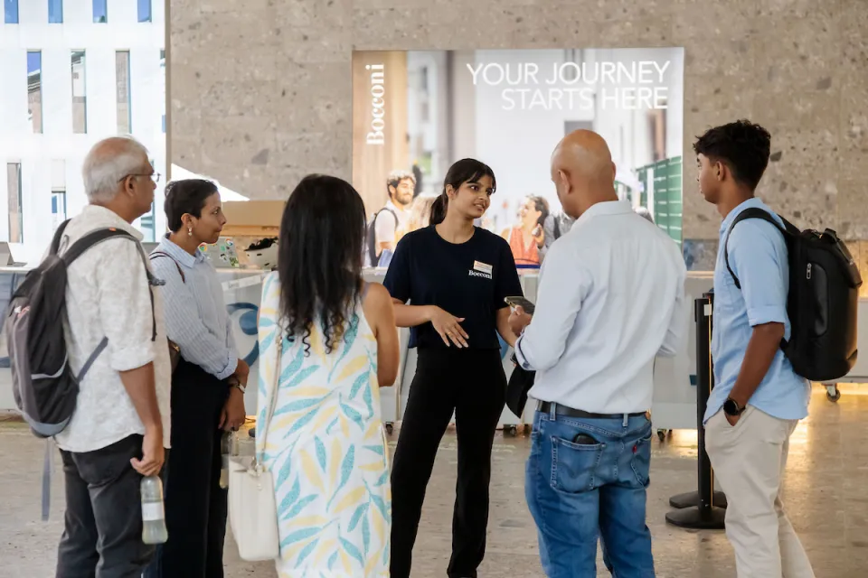 Un momento di benvenuto agli Open Day.