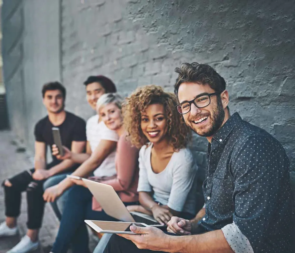 group of international students