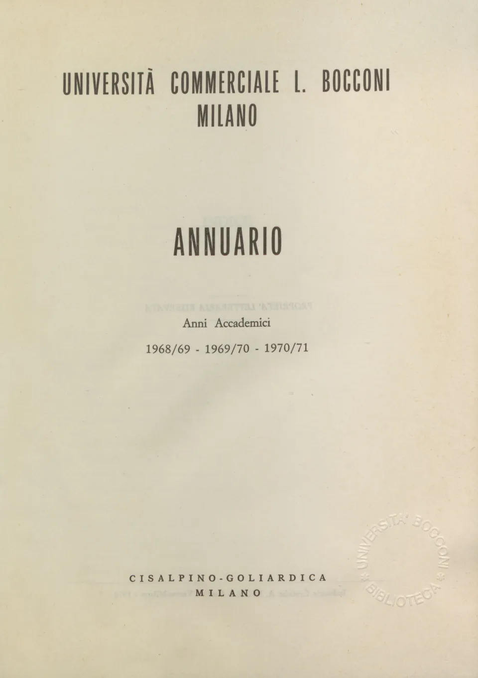Title page of the annuario where Emma Bonino is mentioned