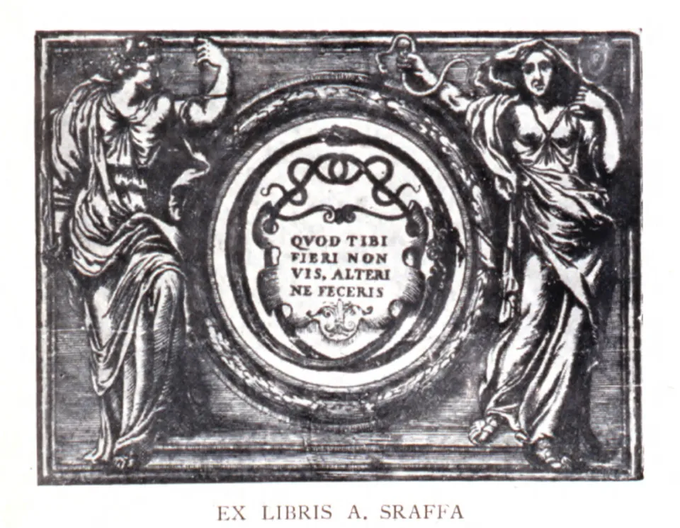 Sraffa's ex libris