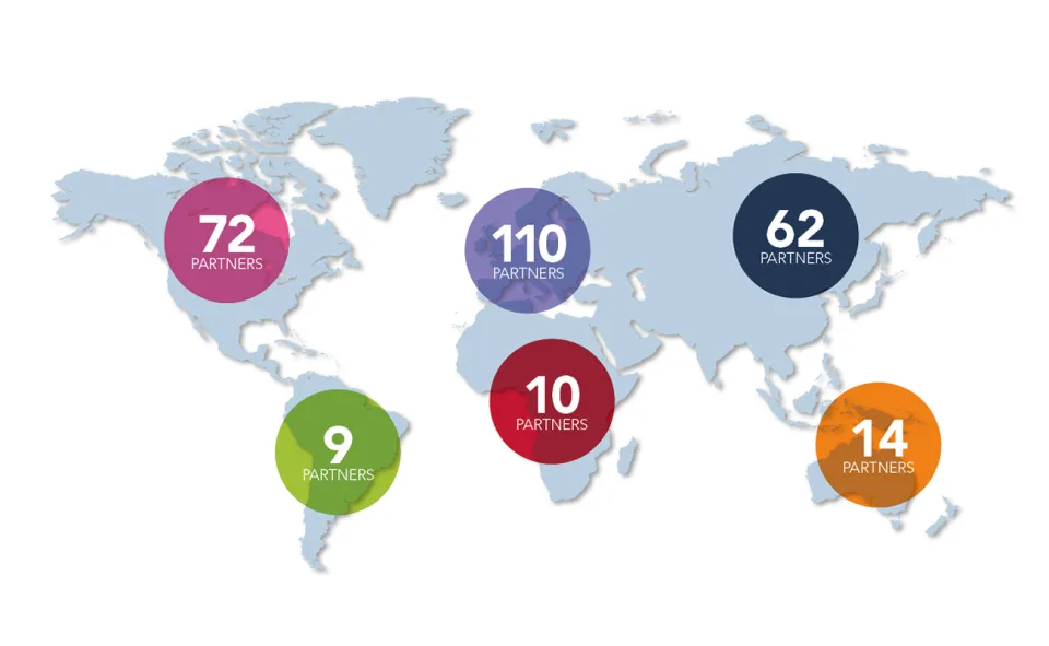 Partner's Schools Map