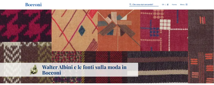 Walter Albini e le fonti della moda in Bocconi