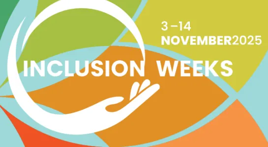Inclusion Weeks logo, 3-14 November 2025 