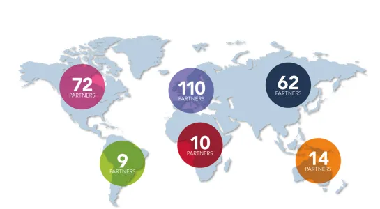 Partner's Schools Map