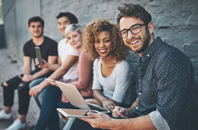 group of international students